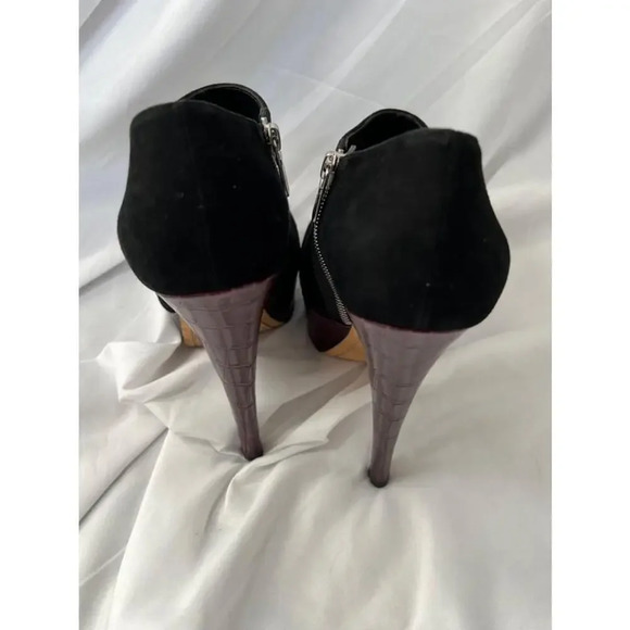 Alejandro ingelmo Black Suede Purple Platform‎ Bootie heels Size 39 - Picture 4 of 9